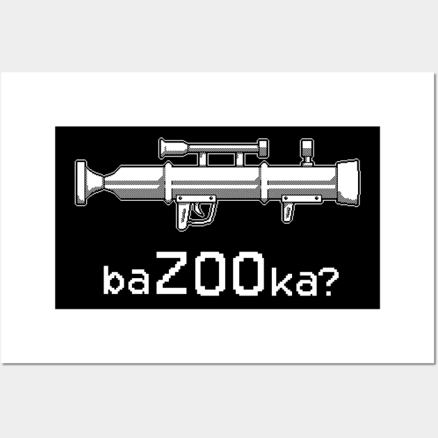 baZOOka ? 1 bit pixel art Wall Art by pixel eats sugar